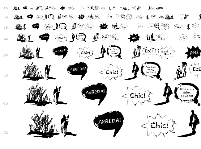 Vidas Secas Dingbats font waterfall